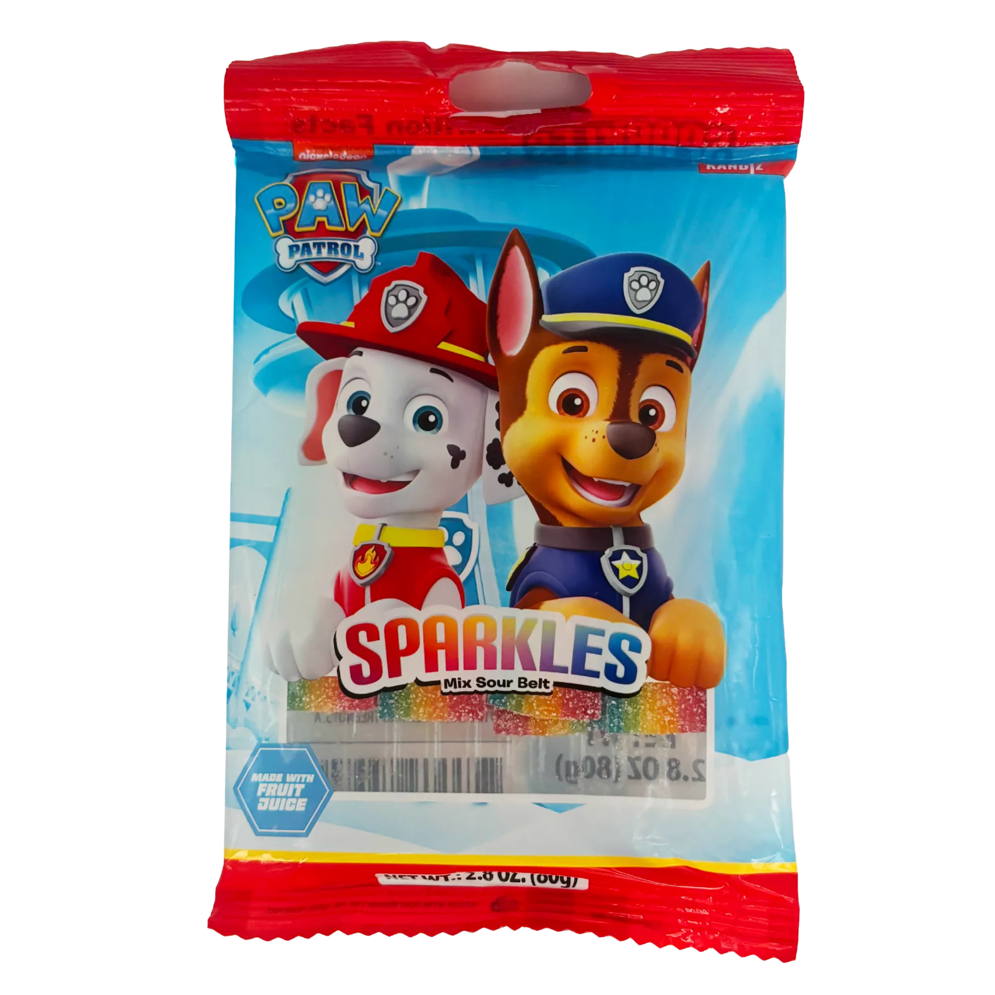 Paw Patrol Sparkles Belt Fruits 80g Display